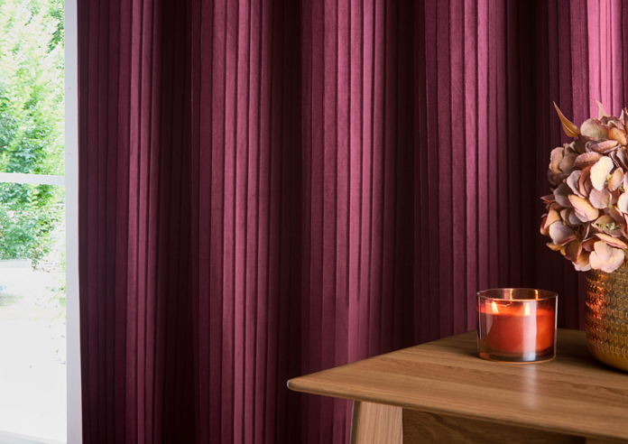 Corinthian Eyelet, Merlot - Ready Made Curtains - Image 5